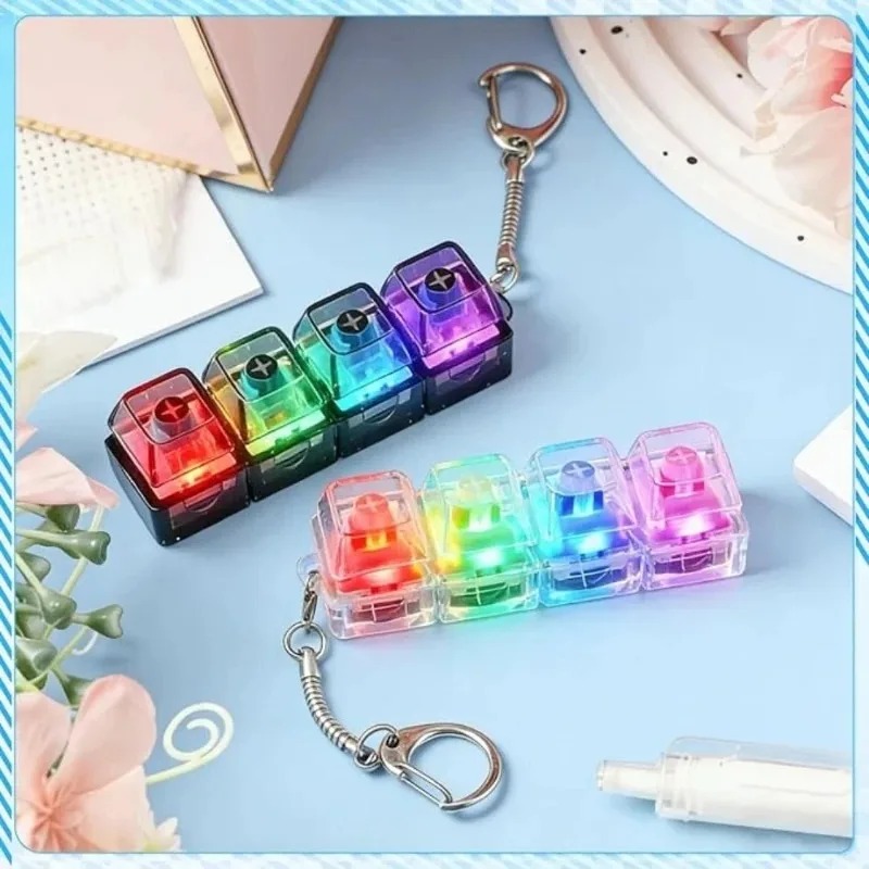 LED Keyboard Keychain Fidget T - Party Games For Adults And Kids recension och pris